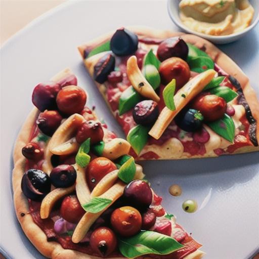 Middle eastern lamb & cranberry pizzas