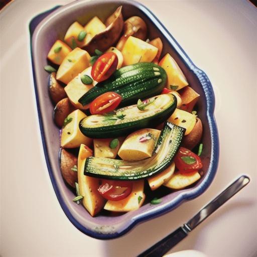 Diced Potato Casserole with Vegetables