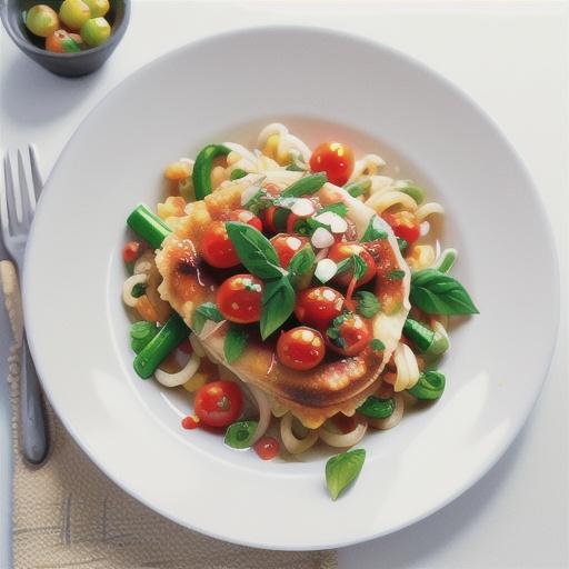 Flathead with cherry tomato sauce