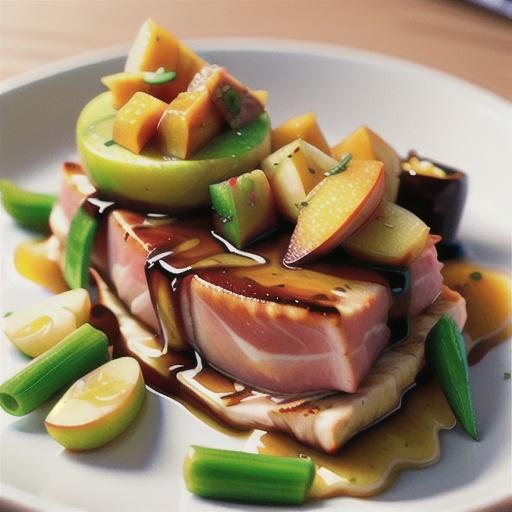 Seared Ahi Tuna with Apple-Ginger Soy Sauce