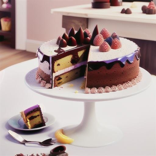 Chocolate raspberry ripple cake