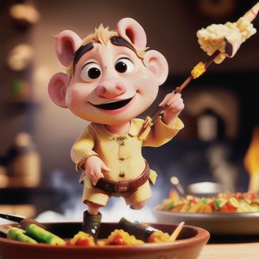 Pork skewers with harissa