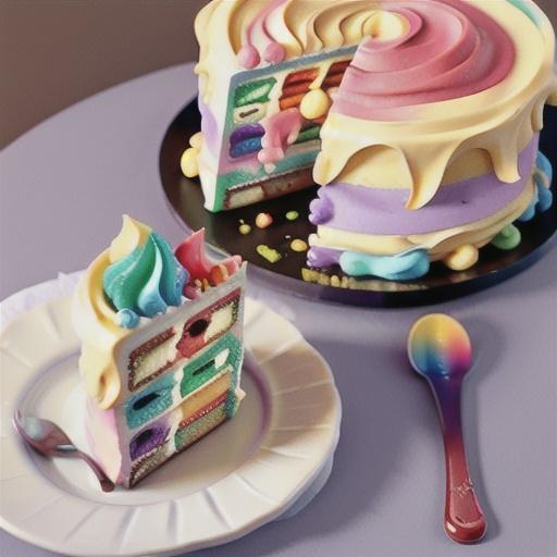 Rainbow Sherbet Cake