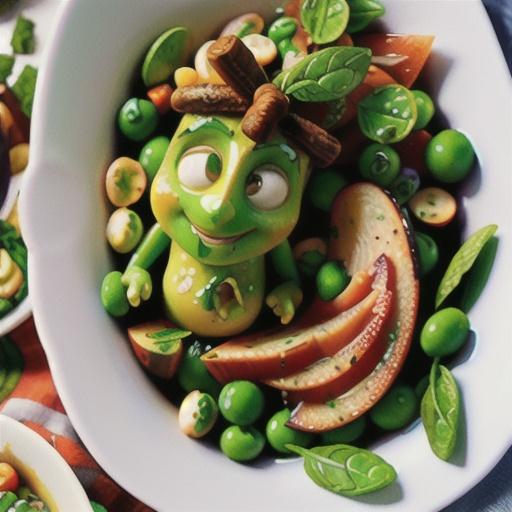 Pea, mint & spinach salad