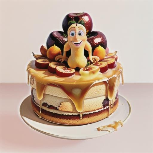 Nectarine cake with honey syrup