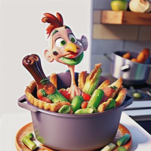 Chicken, bacon and leek