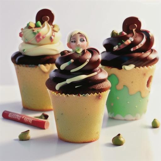 Italian Spumoni Cupcakes