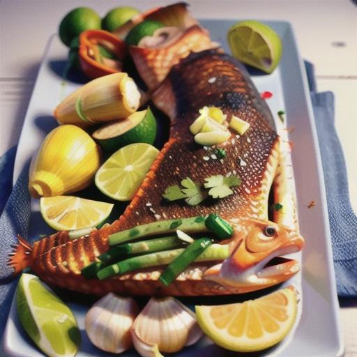 Baked Red Snapper with Garlic, Lime, and Cilantro