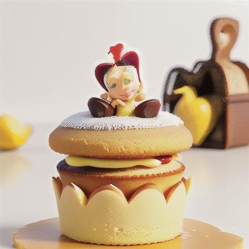 Little lemon sponge cake hearts