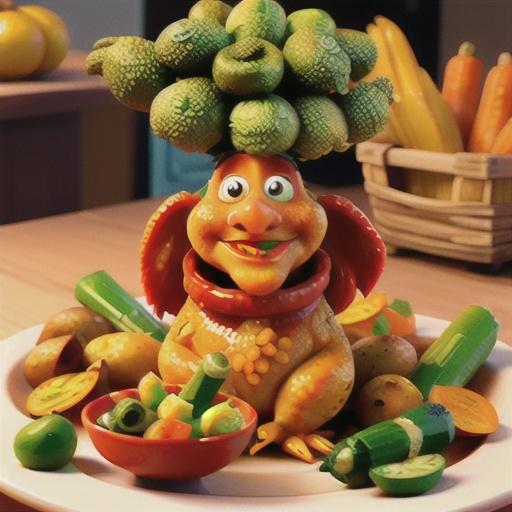 Red Chicken with Vegetables