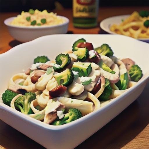 Ricotta Fettuccine Alfredo with Broccoli