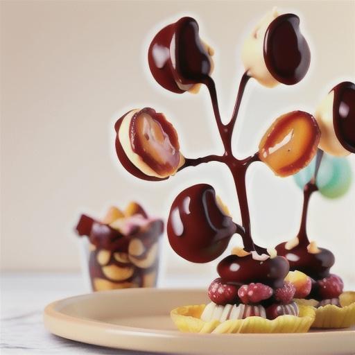 Caramel and raspberry chocolate palmiers