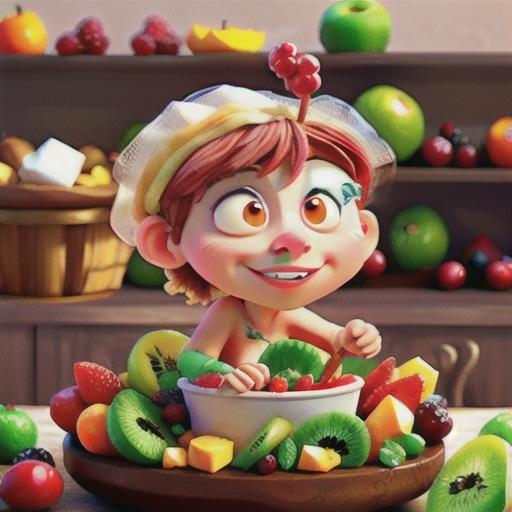 Cranberry Fluff Fruit Dip with Fruit Wreath