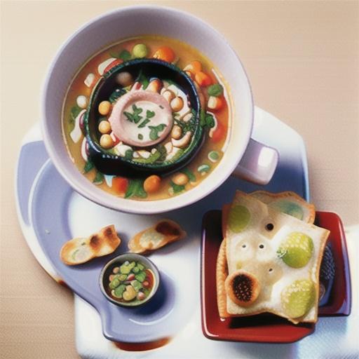 Curried lentil soup with cheese naan bread