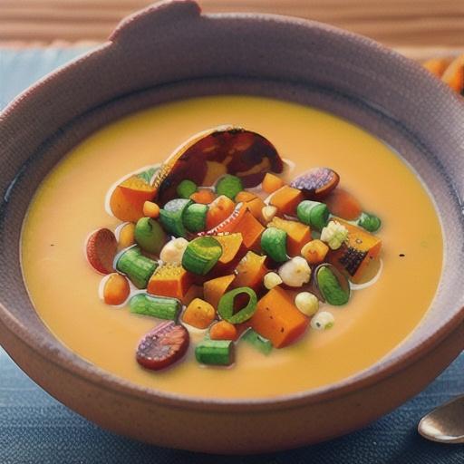 Curried Butternut Squash and Cauliflower Soup