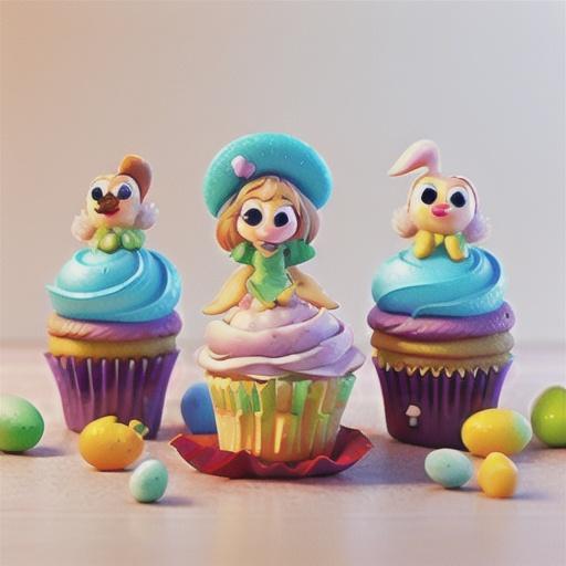 Meringue chick cupcakes