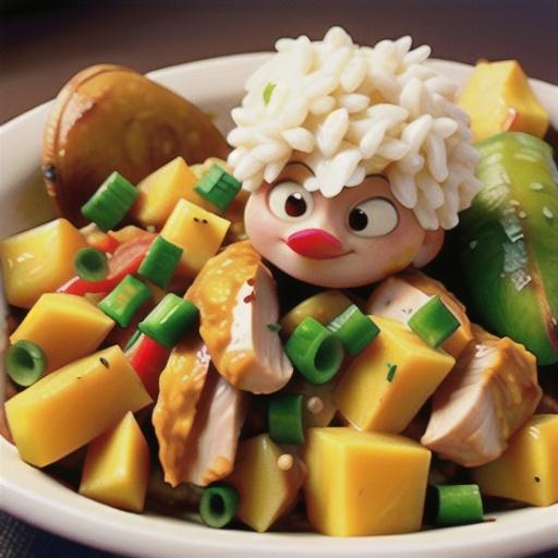 Curried Chicken with Mango Rice