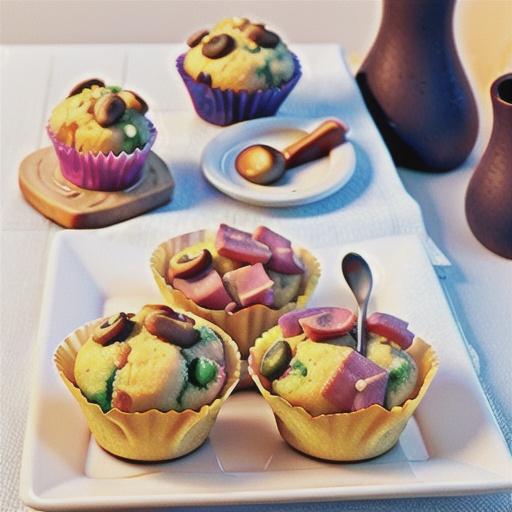 Ham and mushroom muffins