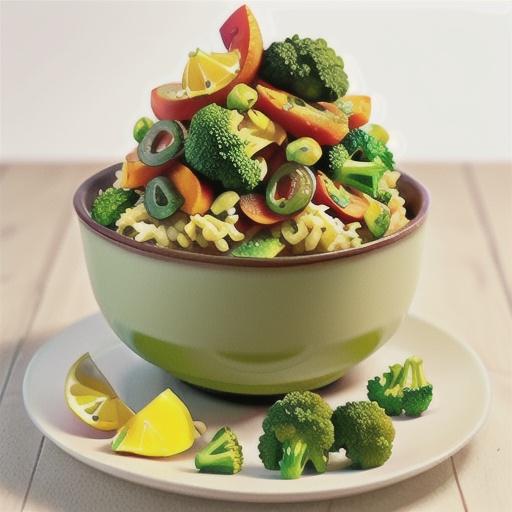 Pumpkin, lemon and broccoli risotto