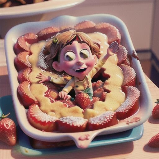 Roasted strawberry crumble