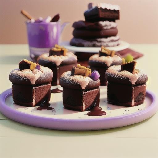 Chocolate honeycomb cakes