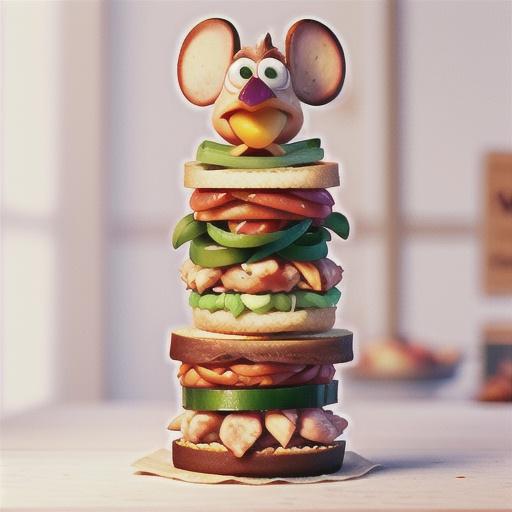 Chicken and almond ribbon sandwiches