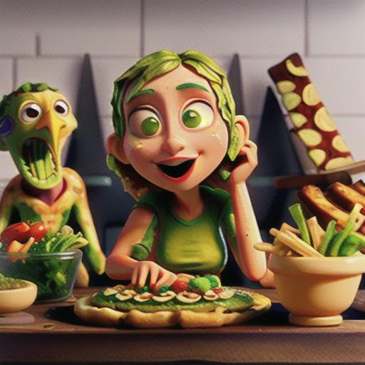 Chicken Pesto Saladizza