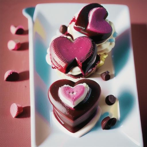 Mini Raspberry-Chocolate Heart Cakes