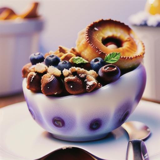 Pear & blueberry crumbles