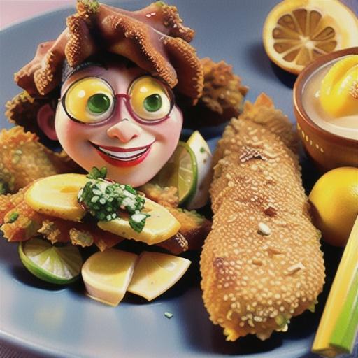 Panko Chicken Tenders with Lemon-Nut Dipping Sauce