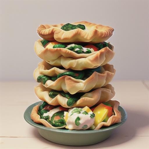 Spinach and ricotta filo pies