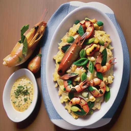 Oven-baked garlic and chilli prawn risotto