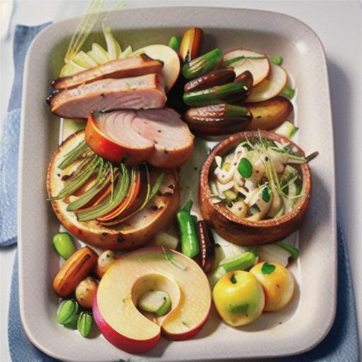 Cider-roast pork cutlets with apple and fennel