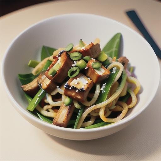 Satay pork & crispy noodle salad
