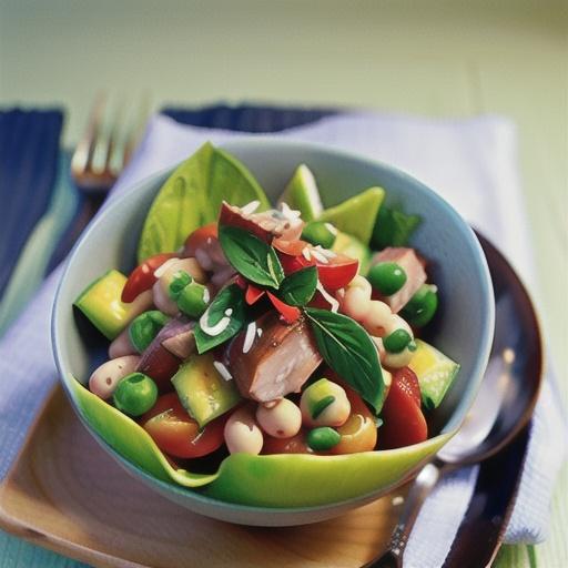 Tuna & bean salad with soy dressing