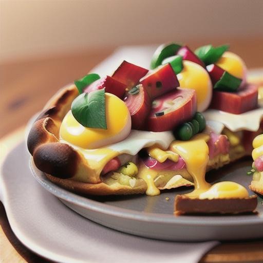 Eggs Benedict Breakfast Pizza