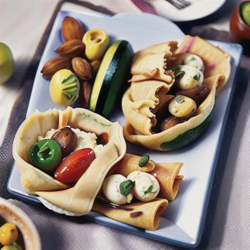 Baked ricotta and antipasto crepes