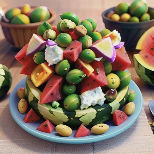 Watermelon Goat Cheese Salad