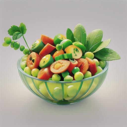 Honeydew melon and mixed pea salad