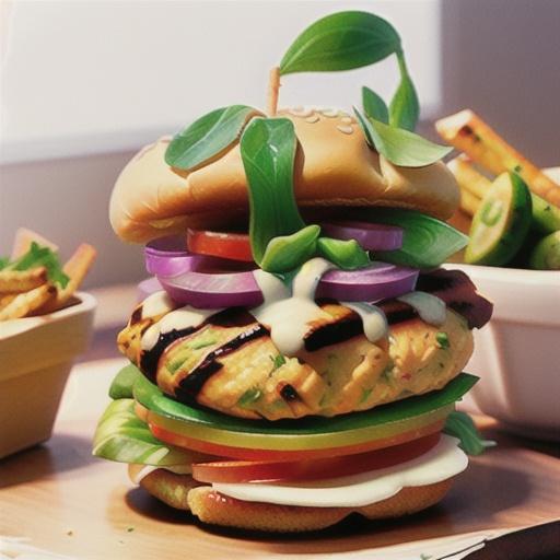 Chicken tikka burger