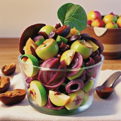 Apple, walnut and radicchio salad
