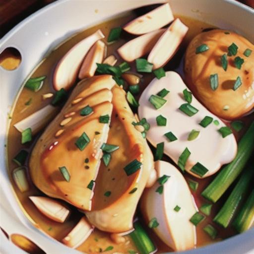 Garlic Chicken with White Wine Sauce