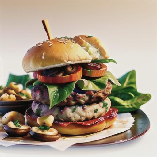 Turkey burger with cranberry sauce