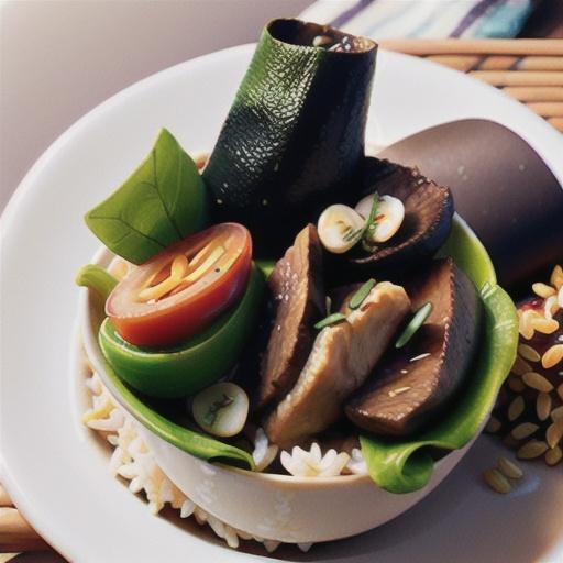 Soy beef with nori rice