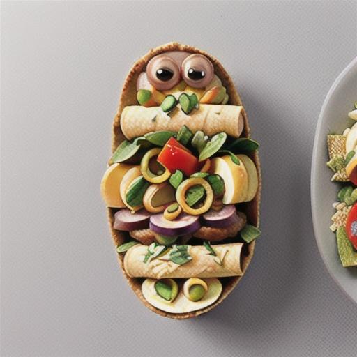 Tabouleh, tuna and hummus wrap