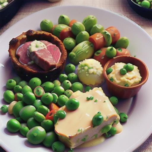 Baby Red Mashed Potatoes and Peas with Spring Meatloaf
