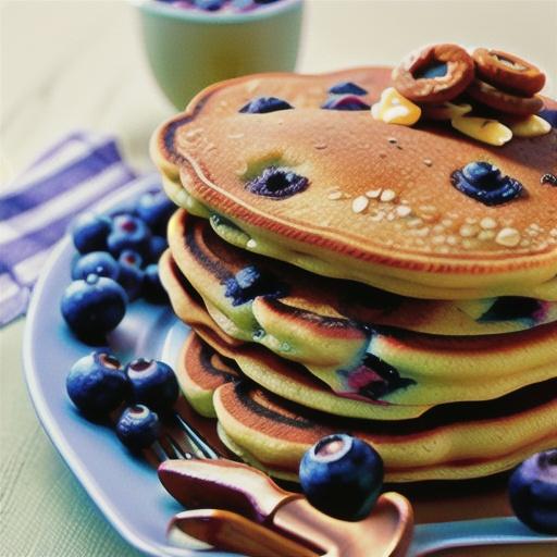 Whole Wheat Blueberry Pancakes