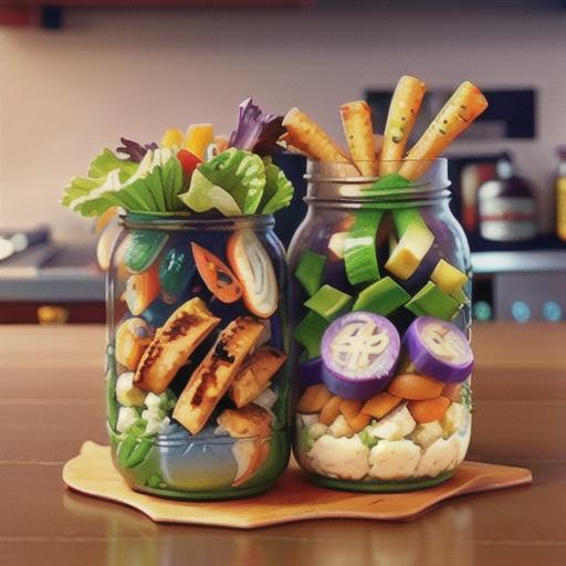 Buffalo Chicken Mason Jar Salads