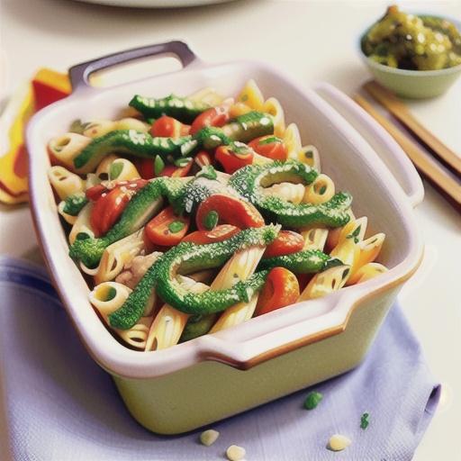 Tuna and pesto pasta bake