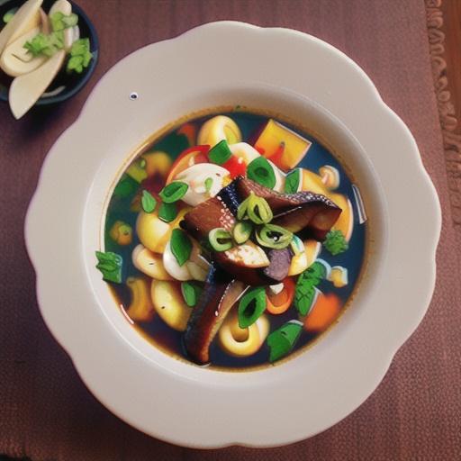 Lamb shank, star anise and noodle soup